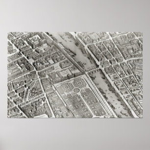 Pôster Plano de Paris, conhecido como 'o Plano de Turgot'