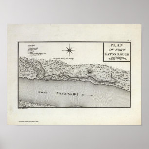 Poster Plano do forte Baton Rouge