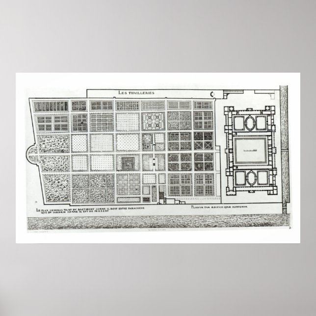 Pôster Plano do Palácio e Jardim (Frente)