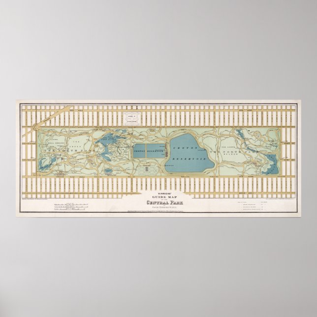 Pôster Plano do Parque Central (Frente)