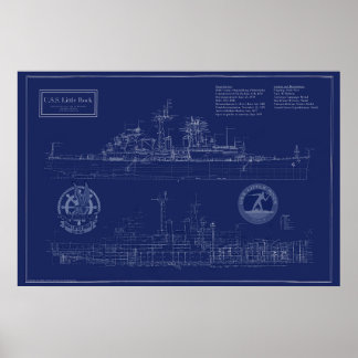 Poster Plano do USS Little Rock
