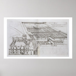 Pôster Plano dos jardins e do Castelo incluidos de Gaillo