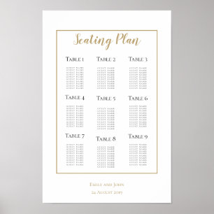 Poster Plano mínimo Dourado de ocupação dos Designs de