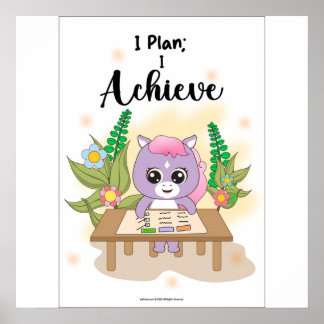 Poster Plano para alcançar a arte da parede
