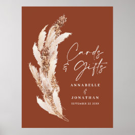 Poster Planos de casamento e presentes de erva simples