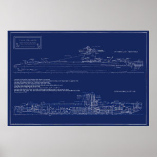 Poster Planta da Submarina Histórica Croaker