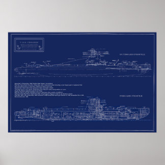 Poster Planta da Submarina Histórica Croaker