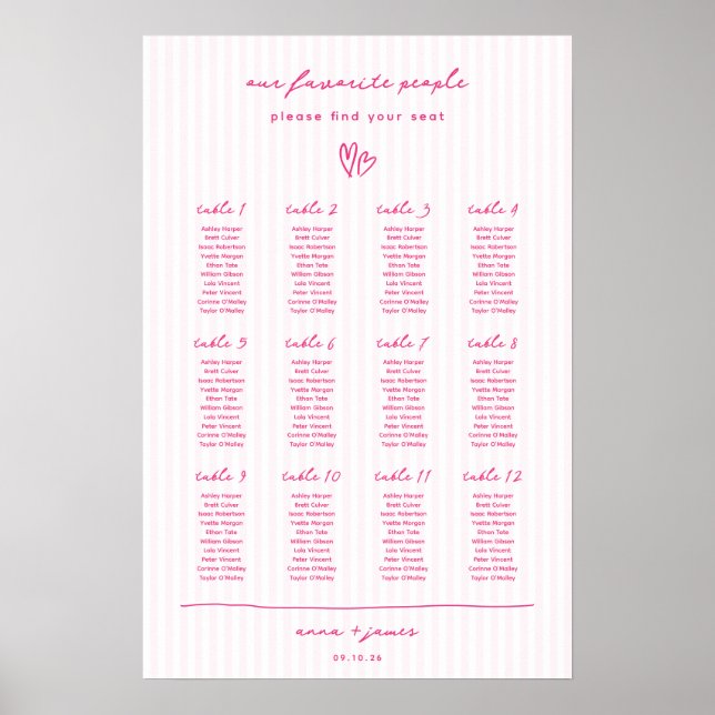 Poster Planta De Casamento A Rosa Whimsical (Frente)