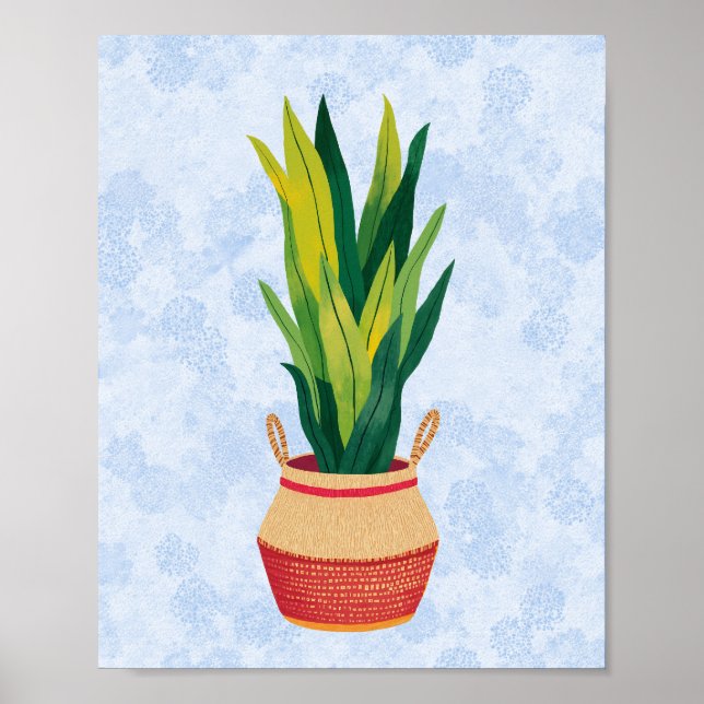 Poster Planta de Cobra azul pintada (Frente)