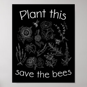 Poster Planta De Jardinagem Do Dia Da Terra Estes Salvem