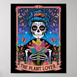 Poster Planta Lady Funny Mystic Skeleton Tarot Cards P