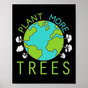 Poster Planta Mais Árvores Salvem Dia da Terra Clima Env