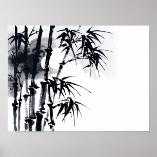 Poster Planta mínima japonesa em bambu.