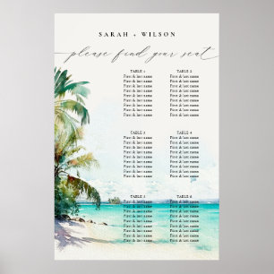 Poster Plantação de Boas-Vindas de Palmeiras de Praia
