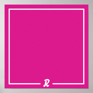 Poster Plantação de flores rosa