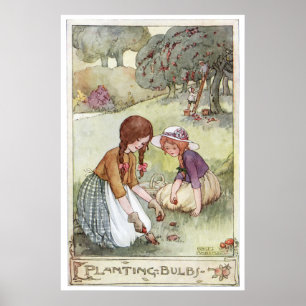 Poster Plantando bulbos por Anne Anderson