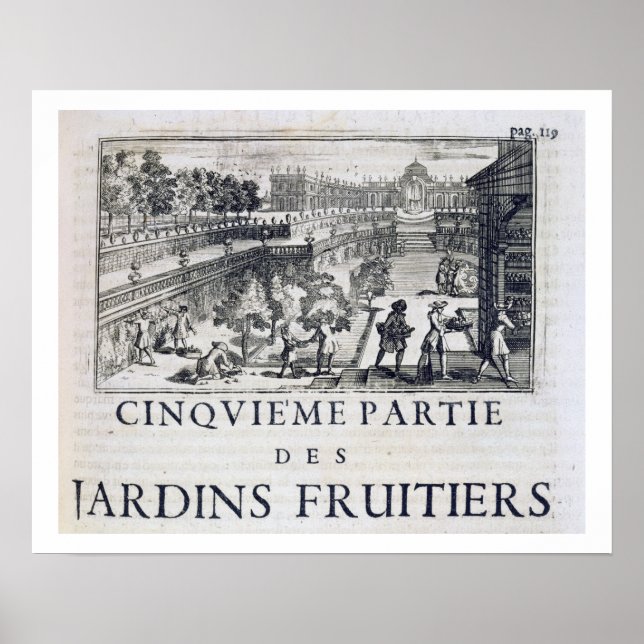 Poster Plantando frutas, de Le Parfait Jardinier. (Frente)