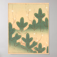 Plantas de Arte em Parede Japonesas