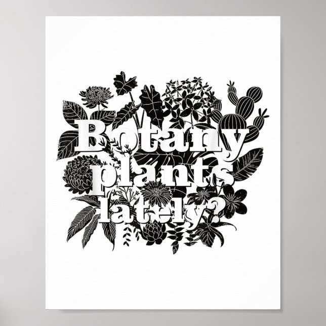 Poster Plantas De Botânica Recentemente Engraçadas Primav (Frente)