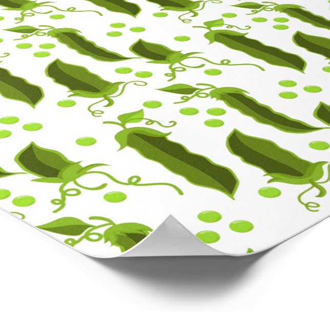 Poster Plantas De Ervilha Verde Deixam Comidas De Produto (Borda)