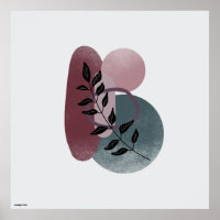 Plantas e formas de abstrato de arte de bolos