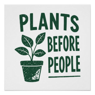 Pôster Plantas Engraçadas Antes das Pessoas Arte de Carim