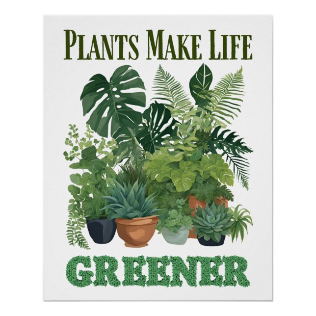 Pôster Plantas Tornem a Vida Mais Verde (Frente)