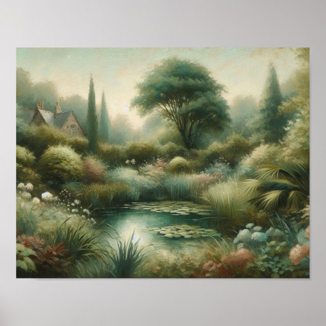 Poster Plantas Verdes Da Vintage Garden (Frente)