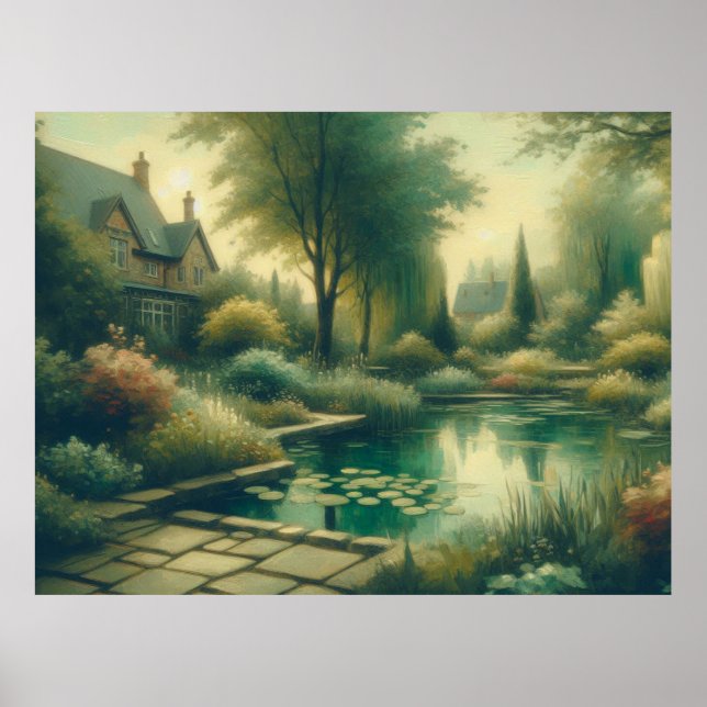 Poster Plantas Verdes Da Vintage Garden (Frente)