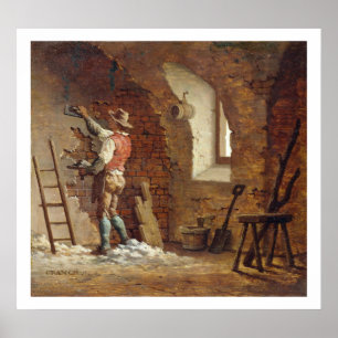 Pôster Plasterer, c.1807 (óleo no painel)