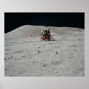 Pôster Plataforma de aterragem do módulo lunar de Apollo