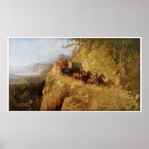 Poster Plataforma em Califórnia por Gutzon Borglum