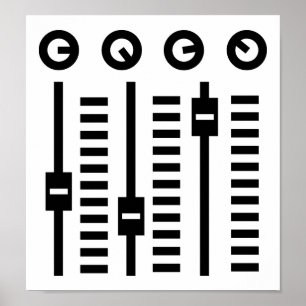 Pôster Plataforma giratória do DJ