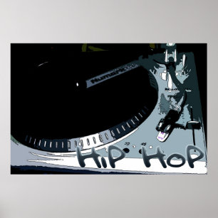 Pôster Plataforma giratória do hip-hop