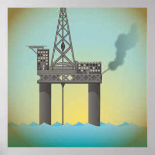 Pôster Plataforma petrolífera