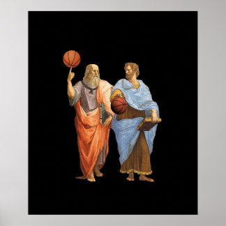 Poster Platão e Aristóteles em Epic Basball Match