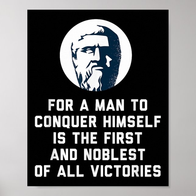 Poster Platão Para Um Homem Conquistar A Sua Própria Quot (Frente)