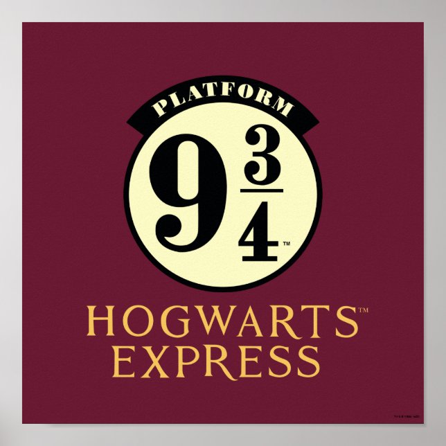 Poster Platform 9 3/4 HOGWARTS™ EXPRESS Icon (Frente)