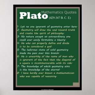Poster Plato Matemática cita