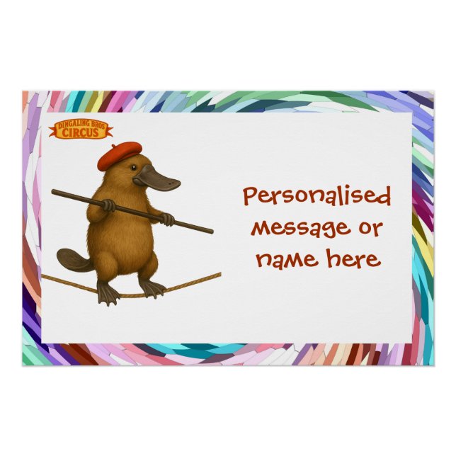 Pôster Plato platypus tightrope walker (Frente)
