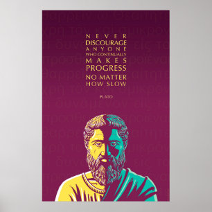 Poster Plato quote: Progress