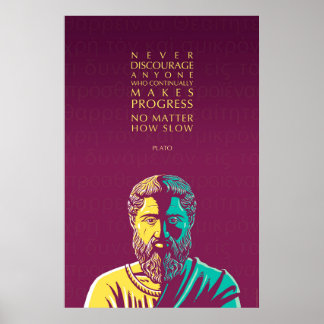 Poster Plato quote: Progress