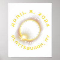 Plattsburgh New York Solar Eclipse Totalidade abri