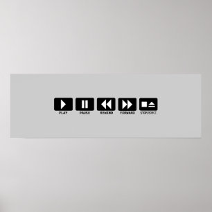 Poster play.pause.rewind.forward.stop