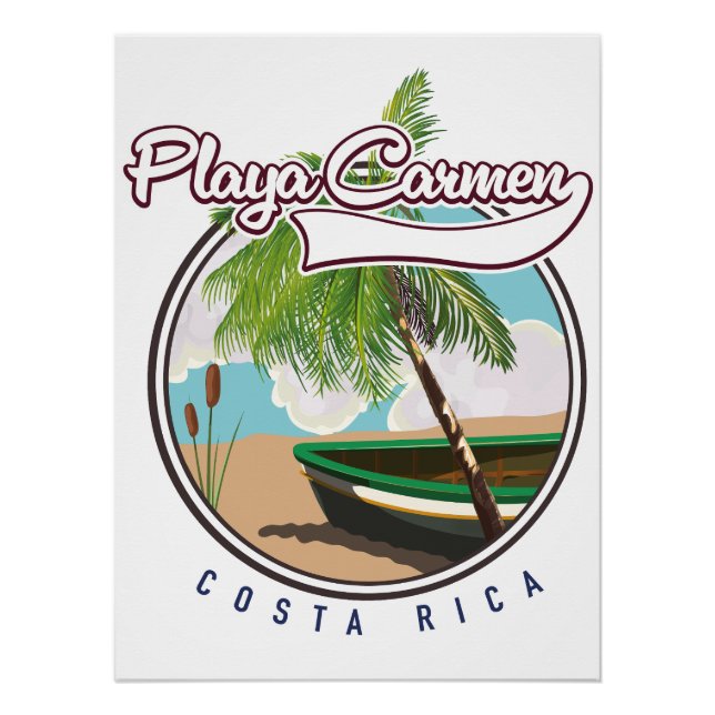 Pôster Playa carmen Costa rica (Frente)