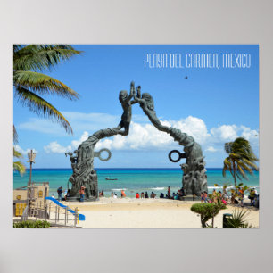 Poster Playa del Carmen Riviera Maya Viagem do México