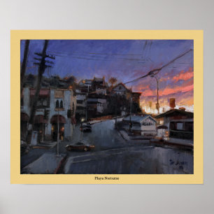 Pôster Playa Nocturne - José L. de Juan