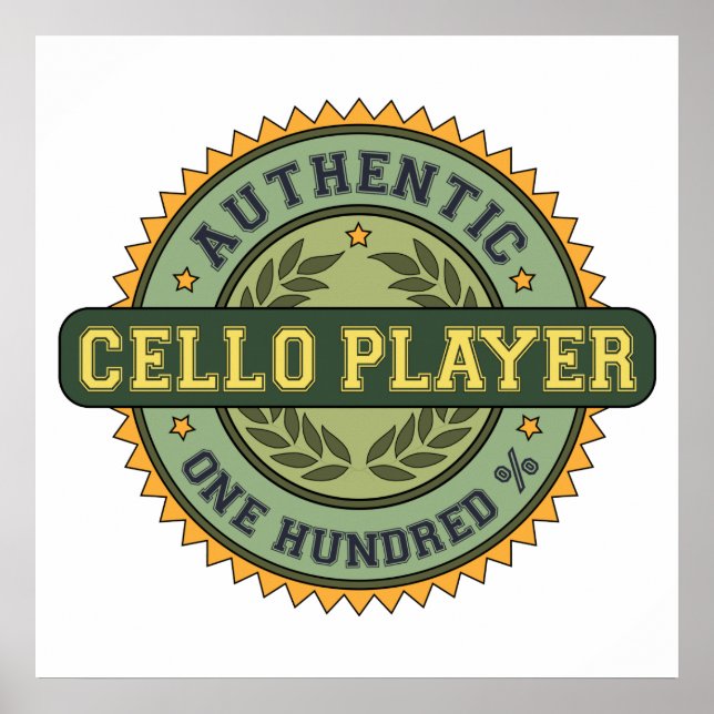 Pôster Player de Cello Autêntico (Frente)