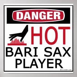 Pôster Player de Sax Bari Quente