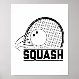 Poster Player de squash  Conceito de Presente do Treinado